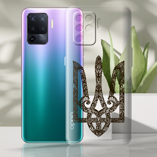 Чехол BoxFace OPPO Reno5 Lite Ukrainian Black Trident