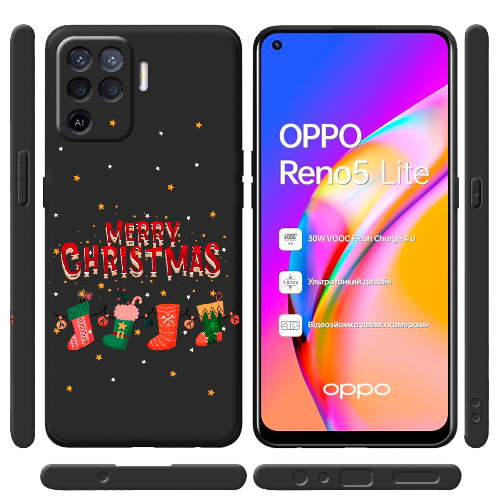 Чехол BoxFace OPPO Reno5 Lite Рождественские Носки