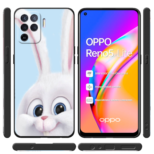 Чехол BoxFace OPPO Reno5 Lite Кролик Снежок