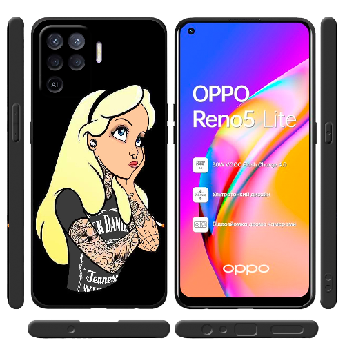 Чехол BoxFace OPPO Reno5 Lite Панк Алиса из страны чудес