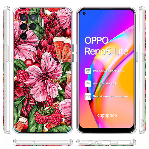 Чехол BoxFace OPPO Reno5 Lite Tropical Flowers