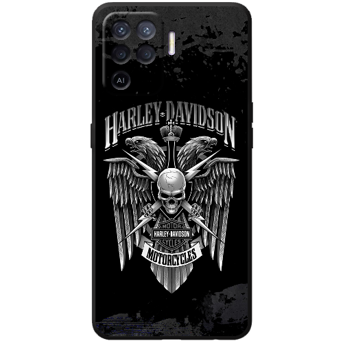 Чехол BoxFace OPPO Reno5 Lite Harley Davidson skull and eagles