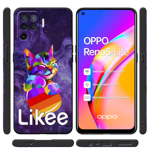 Чехол BoxFace OPPO Reno5 Lite Котик Likee