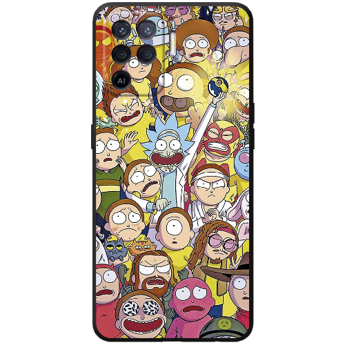 Чехол BoxFace OPPO Reno5 Lite Rick and Morty все герои