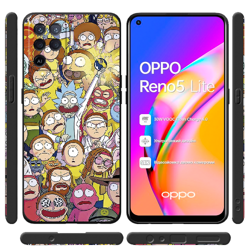 Чехол BoxFace OPPO Reno5 Lite Rick and Morty все герои