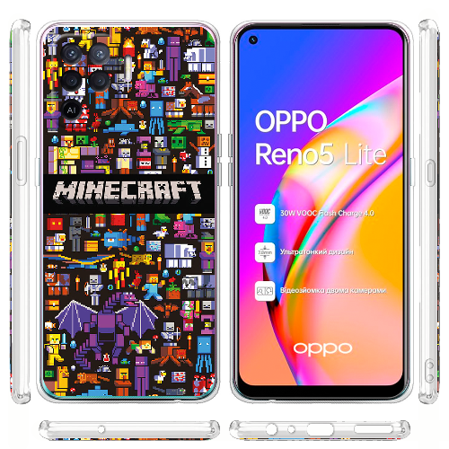 Чехол BoxFace OPPO Reno5 Lite Minecraft Mobbery