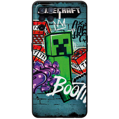 Чехол BoxFace OPPO Reno5 Lite Minecraft Graffiti