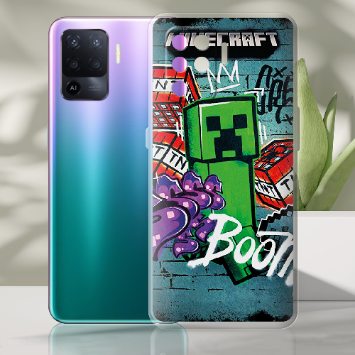 Чехол BoxFace OPPO Reno5 Lite Minecraft Graffiti