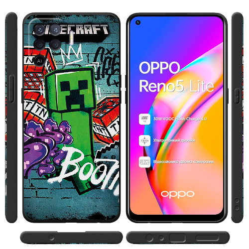 Чехол BoxFace OPPO Reno5 Lite Minecraft Graffiti