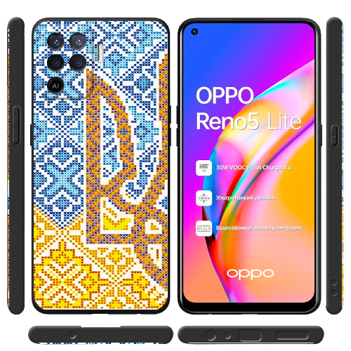 Чехол BoxFace OPPO Reno5 Lite Тризуб Вишивка