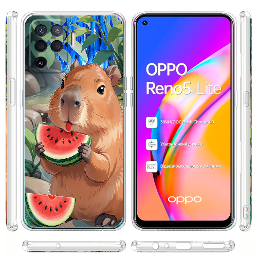 Чехол BoxFace OPPO Reno5 Lite Капибара з кавуном