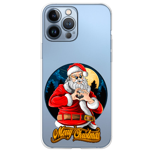 Чехол BoxFace iPhone 13 Pro Max Cool Santa and heart