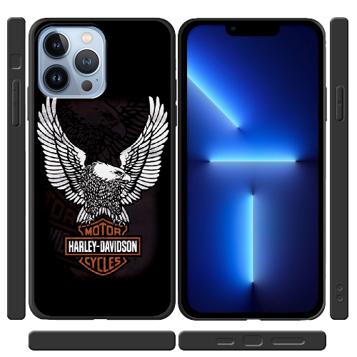 Чехол BoxFace iPhone 13 Pro Max Harley Davidson and eagle