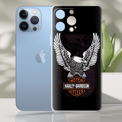 Чехол BoxFace iPhone 13 Pro Max Harley Davidson and eagle