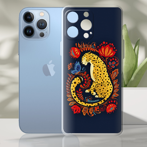 Чехол BoxFace iPhone 13 Pro Max Petrykivka Leopard