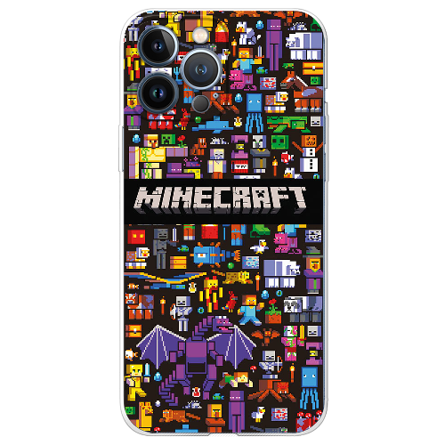 Чехол BoxFace iPhone 13 Pro Max Minecraft Mobbery