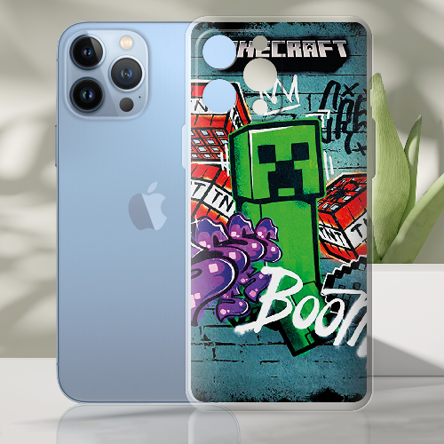 Чехол BoxFace iPhone 13 Pro Max Minecraft Graffiti