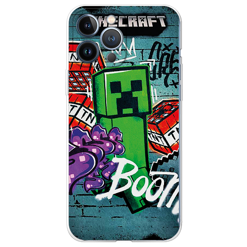 Чехол BoxFace iPhone 13 Pro Minecraft Graffiti