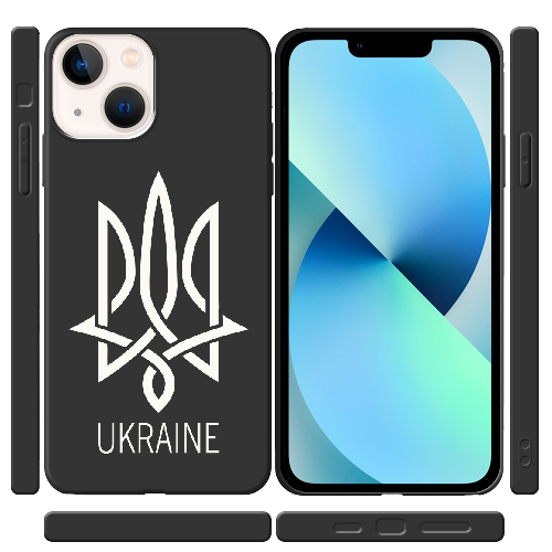 Чехол BoxFace iPhone 13 Тризуб монограмма UKRAINE