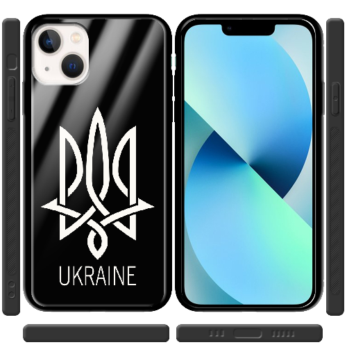 Чехол BoxFace iPhone 13 Тризуб монограмма UKRAINE