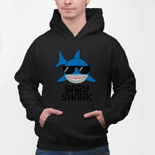 Мужская толстовка худи Baby Shark Boy Акула в очках