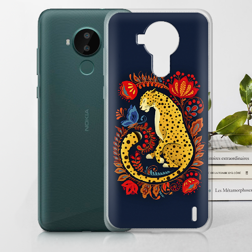 Чехол BoxFace Nokia C30 Petrykivka Leopard