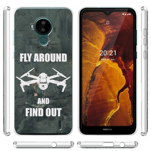 Чехол BoxFace Nokia C30 Дрон Fly Around