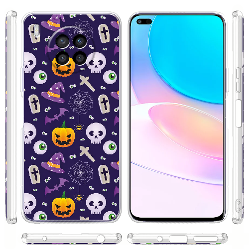 Чехол BoxFace Huawei Nova 8i Halloween Purple Mood