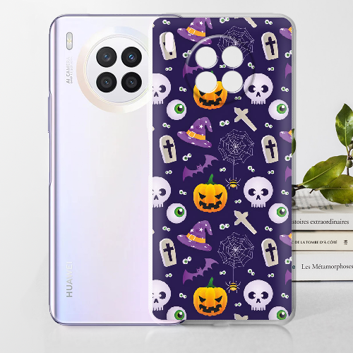 Чехол BoxFace Huawei Nova 8i Halloween Purple Mood