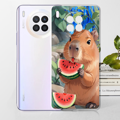 Чехол BoxFace Huawei Nova 8i Капибара з кавуном