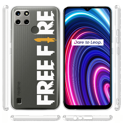 Чехол BoxFace Realme C25Y Белый Free Fire