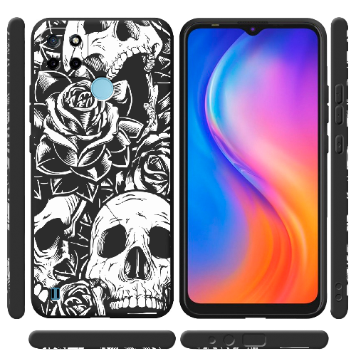 Чехол BoxFace Realme C25Y Skull and Roses