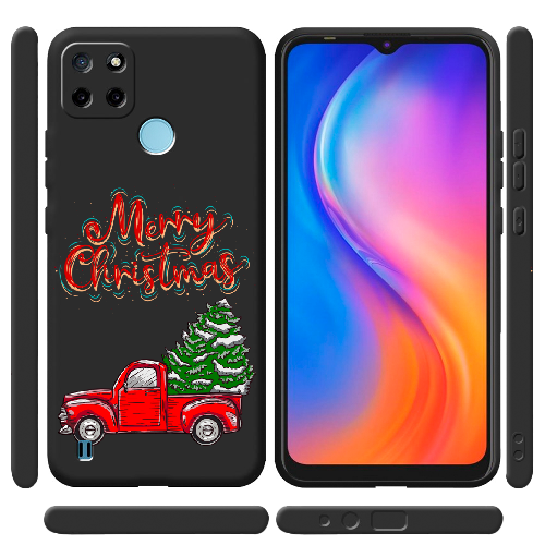 Чехол BoxFace Realme C25Y Holiday Car Merry Christmas