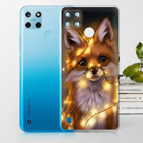 Чехол BoxFace Realme C25Y Рождественская лиса