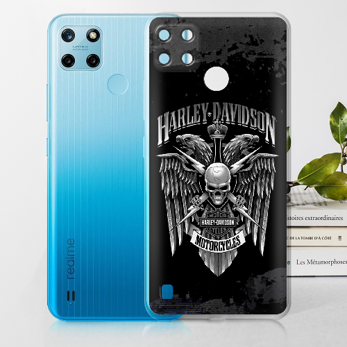 Чехол BoxFace Realme C25Y Harley Davidson skull and eagles