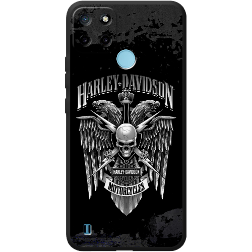 Чехол BoxFace Realme C25Y Harley Davidson skull and eagles