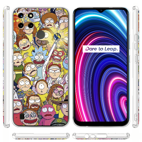 Чехол BoxFace Realme C25Y Rick and Morty все герои