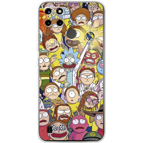 Чехол BoxFace Realme C25Y Rick and Morty все герои