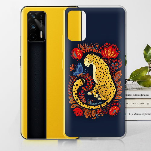 Чехол BoxFace Realme GT Petrykivka Leopard