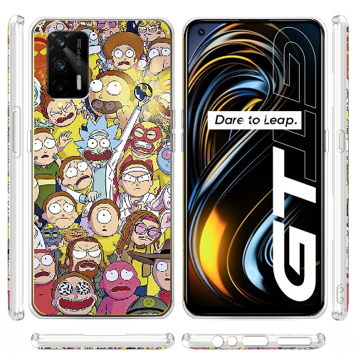 Чехол BoxFace Realme GT Rick and Morty все герои