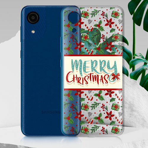 Чехол BoxFace Samsung Galaxy A03 Core (A032) Vintage Christmas Congratulation