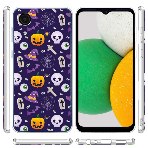 Чехол BoxFace Samsung Galaxy A03 Core (A032) Halloween Purple Mood
