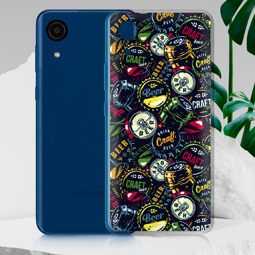 Чехол BoxFace Samsung Galaxy A03 Core (A032) Bottle Caps