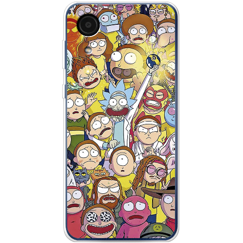 Чехол BoxFace Samsung Galaxy A03 Core (A032) Rick and Morty все герои