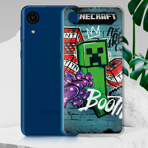 Чехол BoxFace Samsung Galaxy A03 Core (A032) Minecraft Graffiti