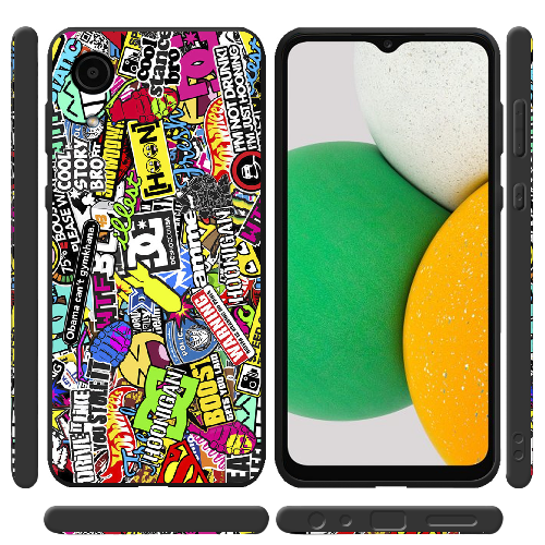 Чехол BoxFace Samsung Galaxy A03 Core (A032) Multicolored Inscriptions