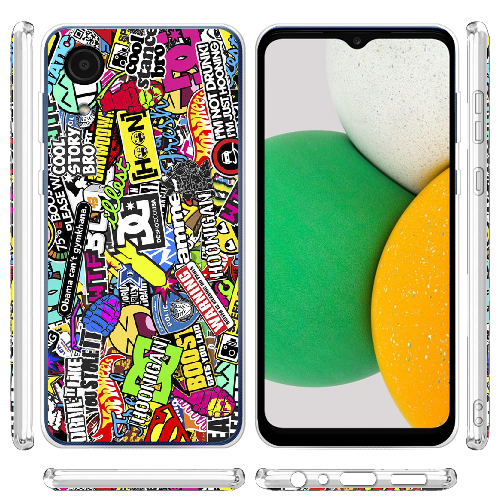 Чехол BoxFace Samsung Galaxy A03 Core (A032) Multicolored Inscriptions