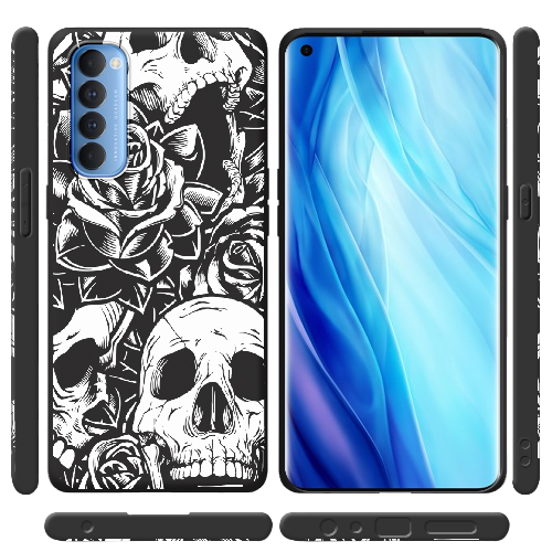 Чехол BoxFace OPPO Reno 4 Pro Skull and Roses