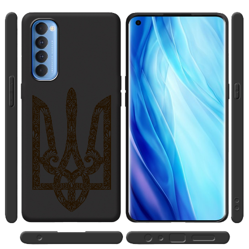 Чехол BoxFace OPPO Reno 4 Pro Ukrainian Black Trident