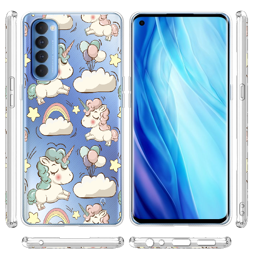 Чехол BoxFace OPPO Reno 4 Pro Unicorns